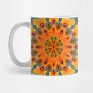 Psychedelic Hippie Orange Blue and Green Mug